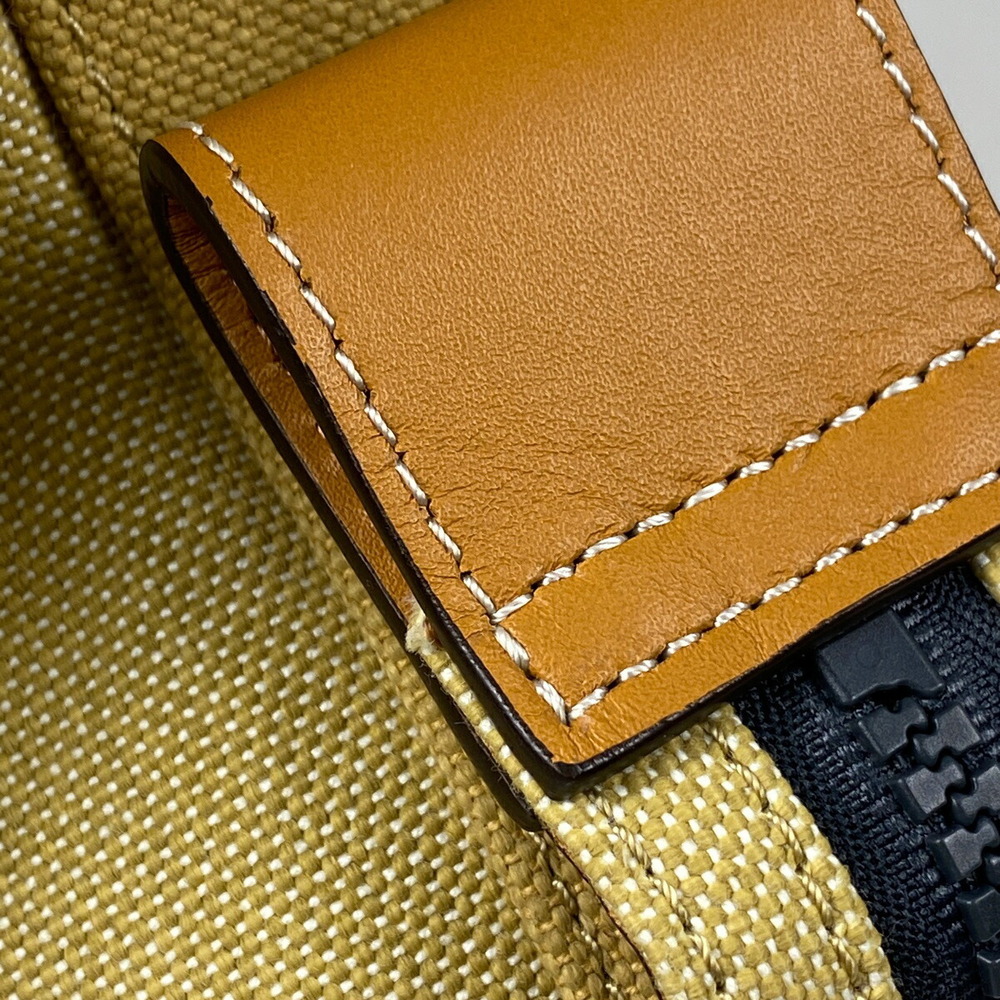 Loewe Anagram Tote Bag Shoulder Nature Canvas Brown Yellow - Picture 5 of 7